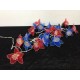 Red Blue Flower String lights